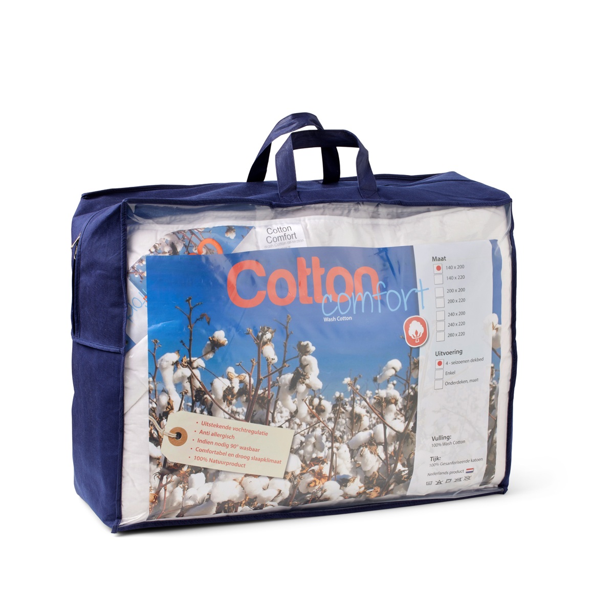 Katoen Comfort 4 seizoenen Dekbed - Afbeelding 6